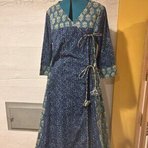 Floor length lightweight printed cover up